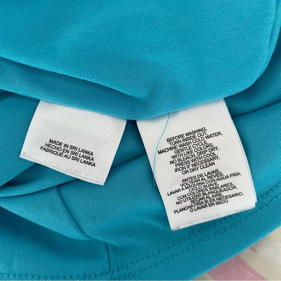 Papagallo blue citrus fruit print dress peaches lemons oranges 37834 - Picture 6 of 7